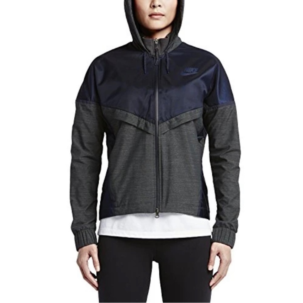 Nike Bonded Windrunner Women's Jacket size small (Obsidian/Anthracite-Obsidian)